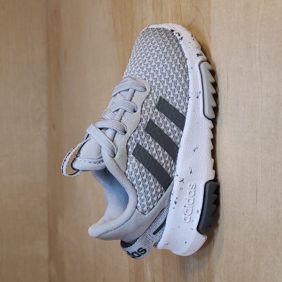 adidas Other - Adidas Racer 2.0 Gray Black Kids Athletic Shoes Art H04462